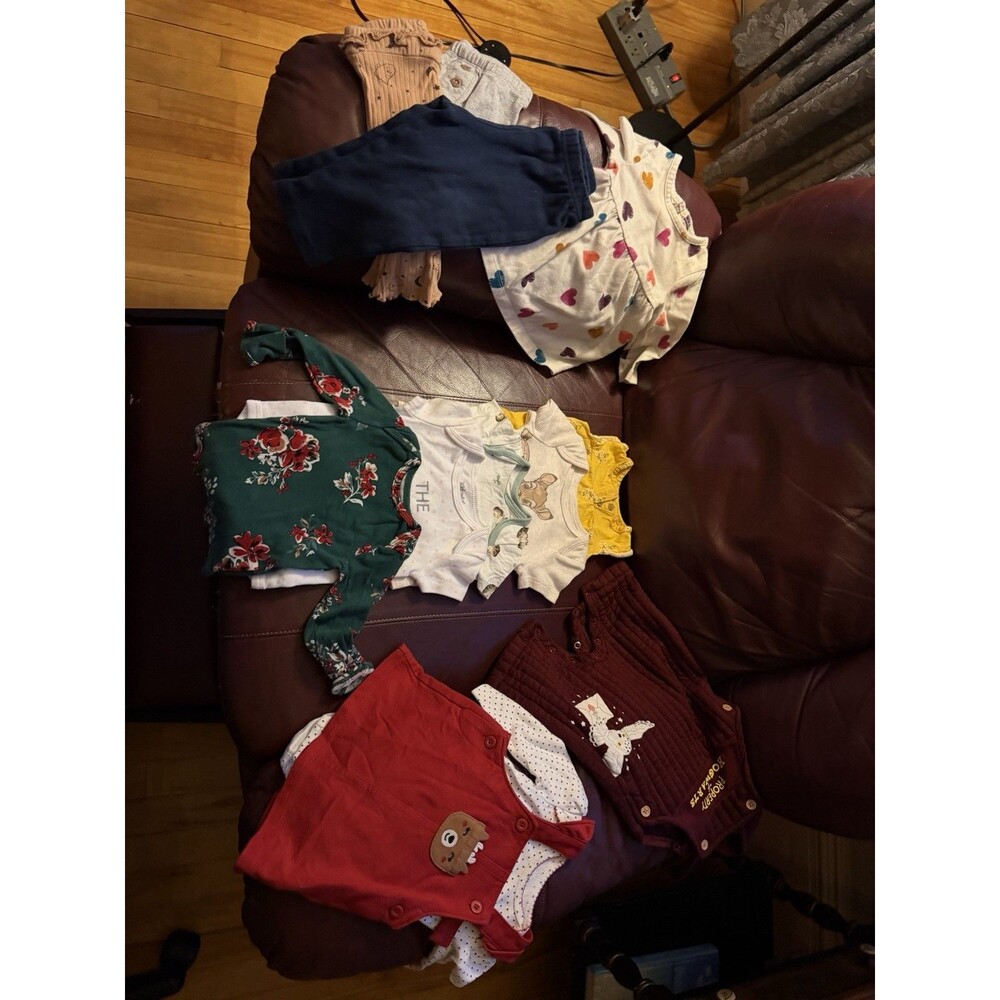 Baby Girl 0-3 Months Clothes Lot Of 11 Mix